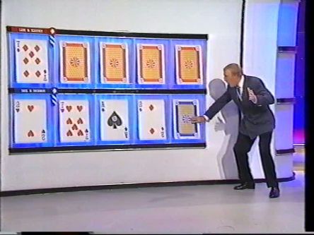 Bruce Forsyth revealing cards in ‘Play Your Cards Right’