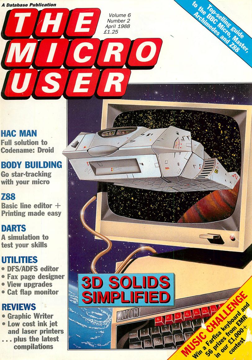Cover of The Micro User, April 1988