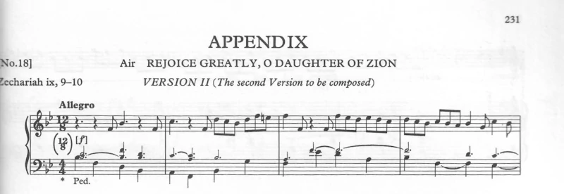 &ldquo;Rejoice Greatly, Daughter of Zion&rdquo; in 4/4 time